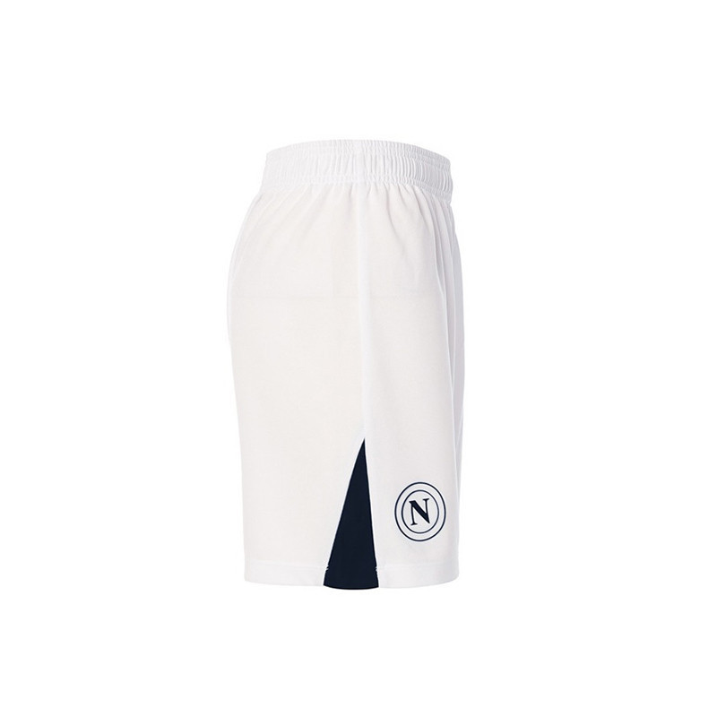 Kid's Napoli 2024/25 Home Shorts - White/Navy Blue