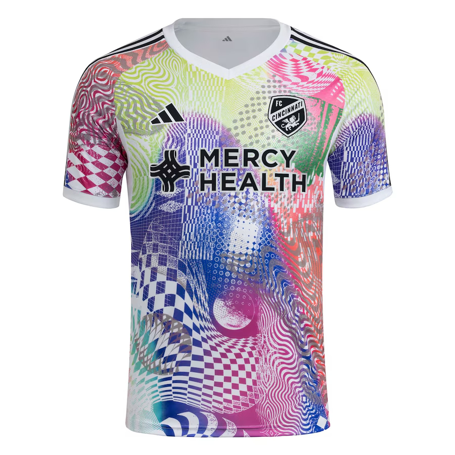 Kid's FC Cincinnati 2025 Third Pre Match Shirt - White