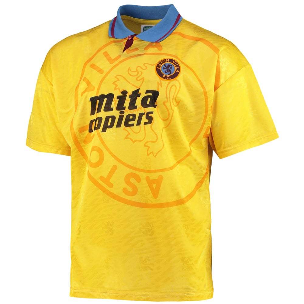 Women's Aston Villa 1990 Retro Shirt - Yellow