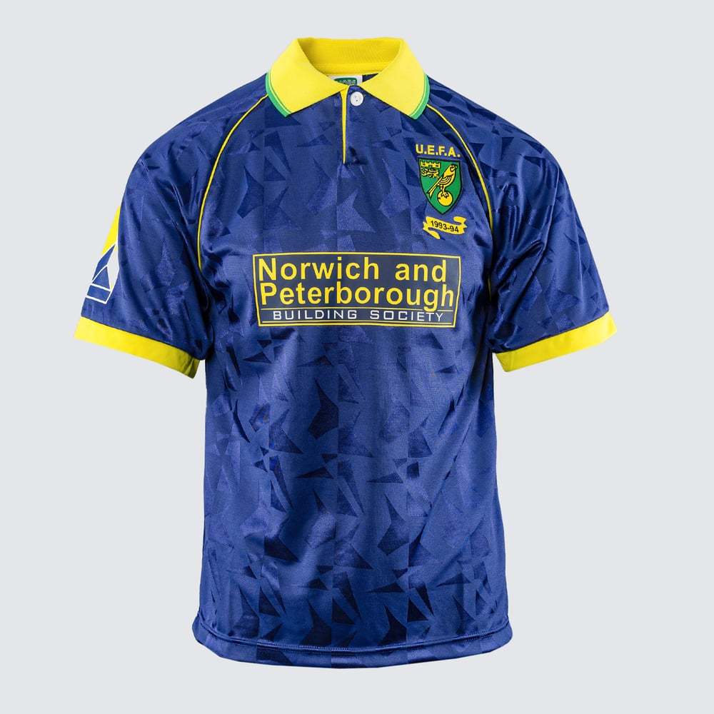 Men's Norwich City 1993 Away Retro UEFA Cup Shirt