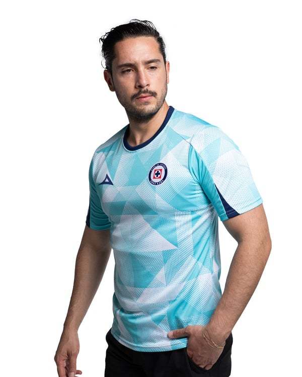 Women's Cruz Azul 2025/26 Third Warm Up Shirt - Turquoise/White