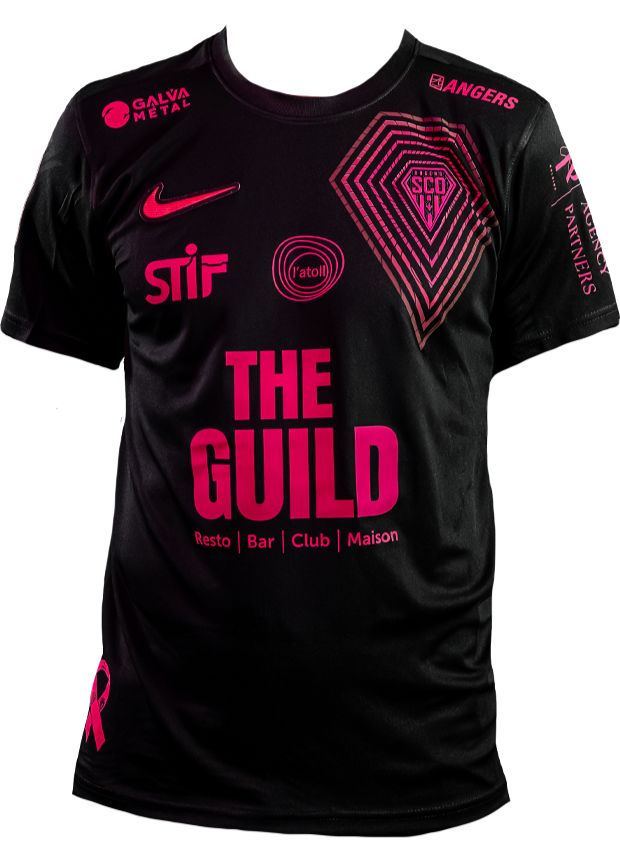 Kid's Angers SCO 2025/26 Third Pink October Shirt