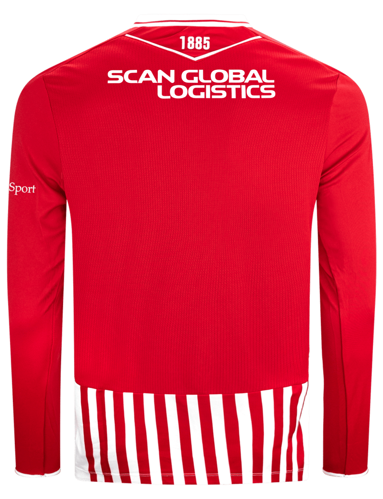 Men's AaB Fodbold 2025/26 Home Long Sleeve Shirt