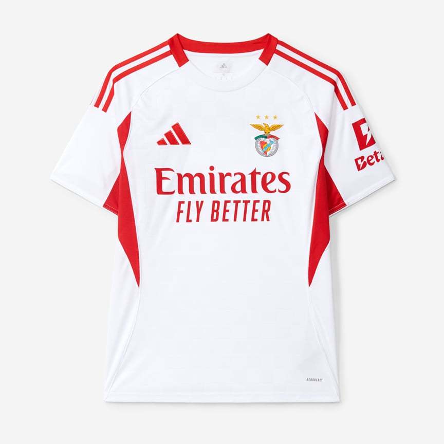 Kid's SL Benfica 2025/26 Away Shirt - White