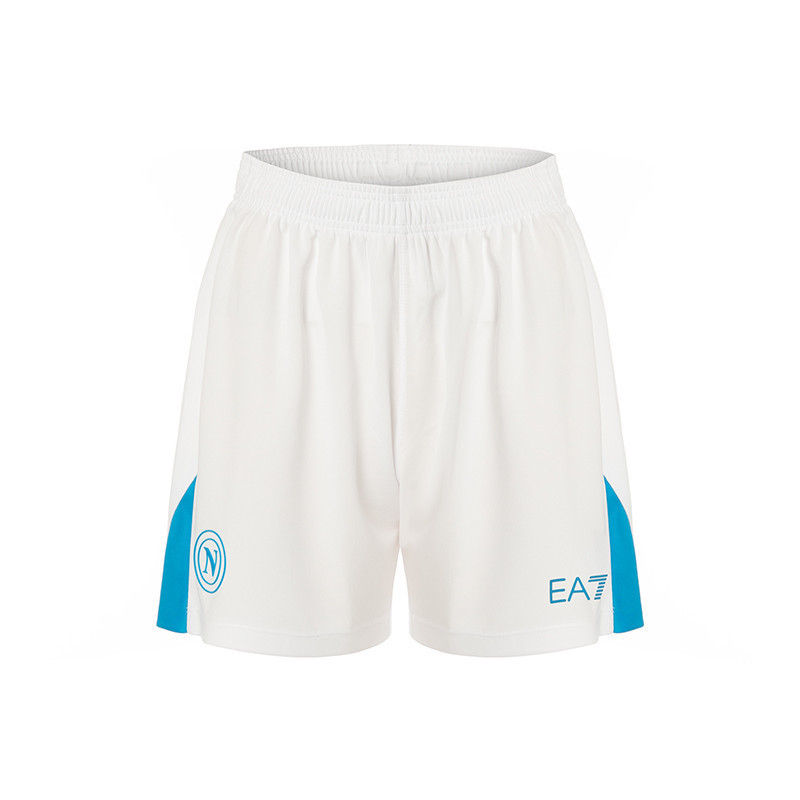 Women's Napoli 2024/25 Home Shorts - White/Sky Blue