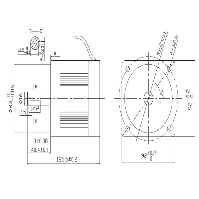 Бесщеточный двигатель постоянного тока 92BL