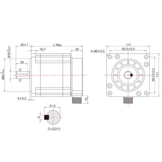 3-фазные шаговые двигатели серии 110