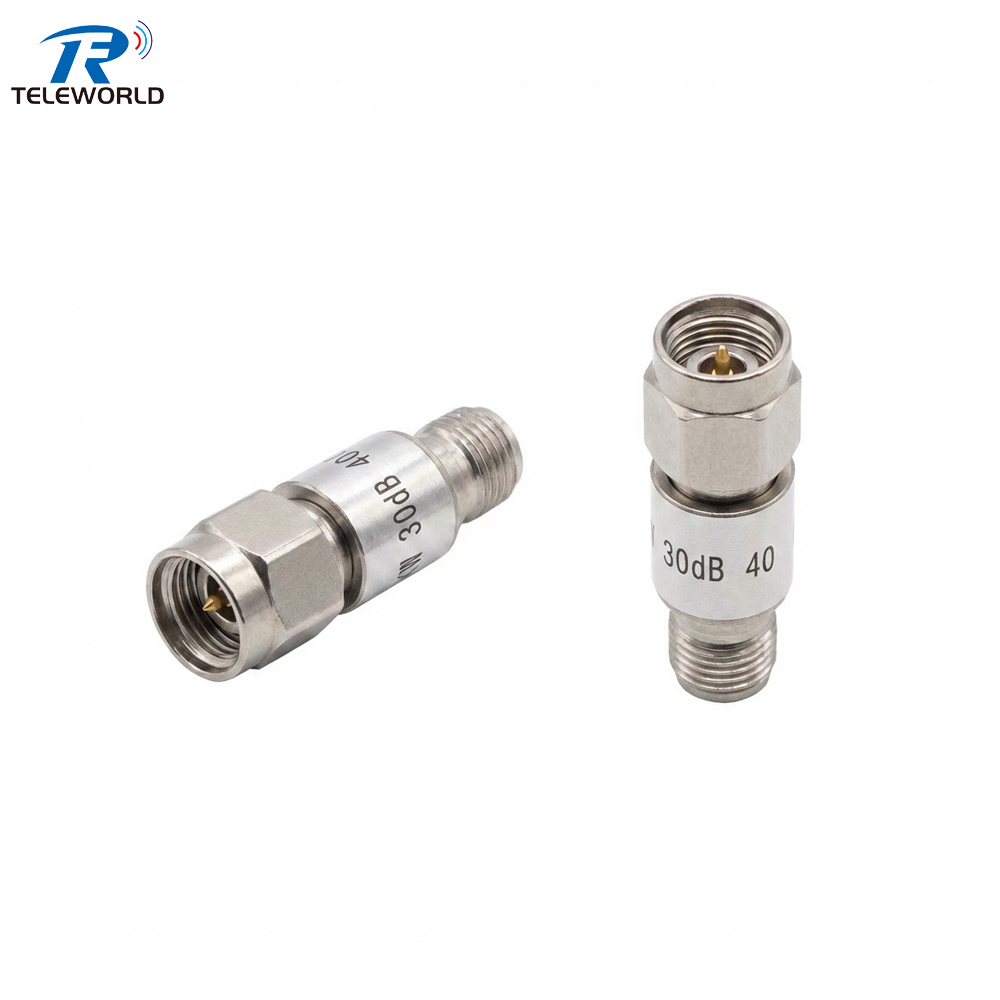 2W K-band 2.92mm Fixed Attenuator DC-40GHz 1dB 2dB 3dB 5dB 6dB 10dB 20dB 30dB 50ohm