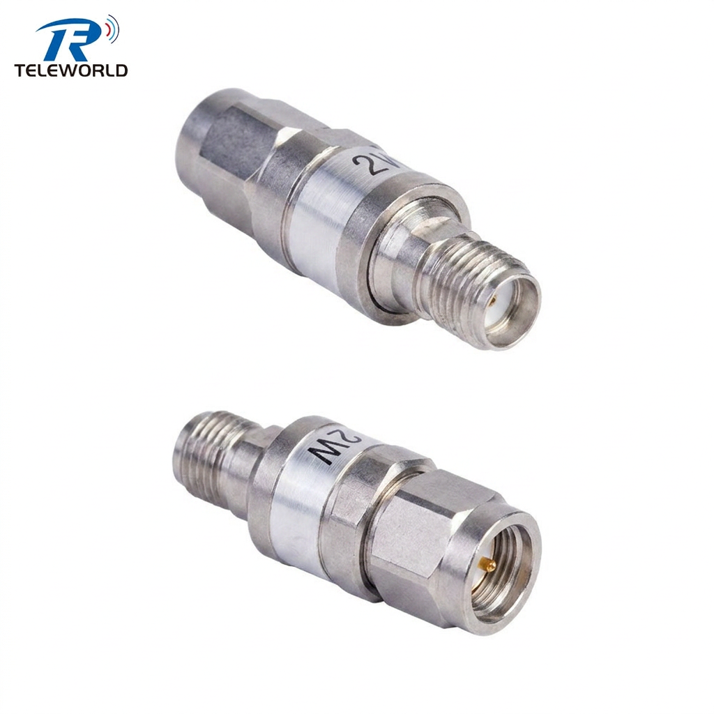 2W RF Fixed Attenuator  SMA male to female 6GHz 8GHz 12GHz 18GHz 1dB 2dB 3dB 4dB 5dB 6dB 7dB 8dB 9dB 10dB 15dB 20dB 30dB 40dB 50ohm