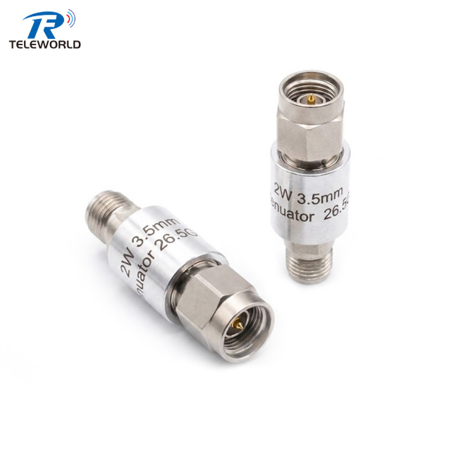 2W 3.5mm Coaxial Fixed Attenuator male to female DC-26.5GHz 1dB 2dB 3dB 4dB 5dB 6dB 7dB 8dB 9dB 10dB 15dB 20dB 30dB 40dB 50ohm,2W 3.5mm Coaxial Fixed Attenuator male to female DC-26.5GHz 1dB 2dB 3dB 4dB 5dB 6dB 7dB 8dB 9dB 10dB 15dB 20dB 30dB 40dB 50ohm,Professional Manufacturer on Attenuators&Terminations,RF Connector&Adapter,cable Assemblies and other Microwave components