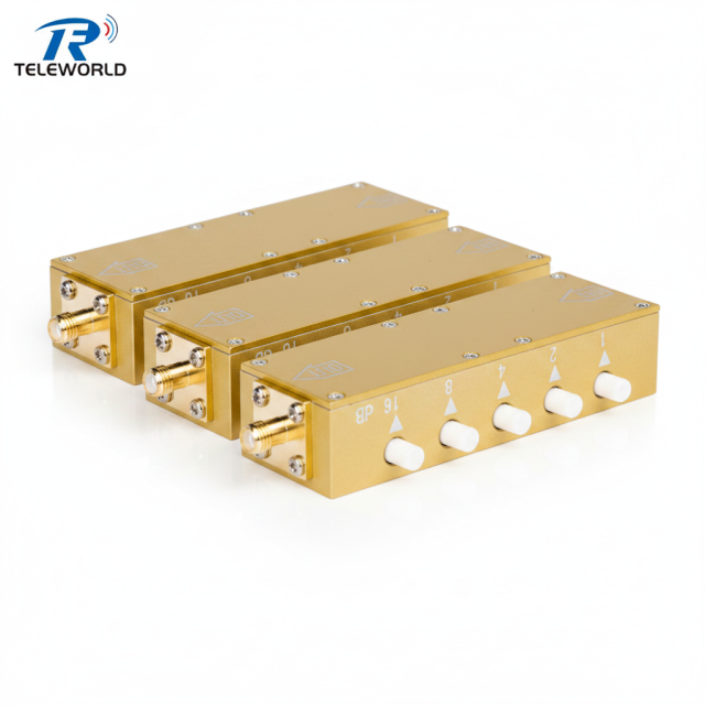 0-30dB Push Button Attenuator Key press Attenuator 1dB step 2W 5W 10W 3GHz 4GHz 50ohm,0-30dB Push Button Attenuator Key press Attenuator 1dB step 2W 5W 10W 3GHz 4GHz 50ohm,Professional Manufacturer on RF Attenuator&Terminations Power divider,cable Assemblies,isolator and other Microwave components