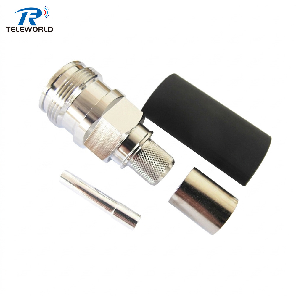 4.3-10 Female Crimp Connector for LMR400 RG214 RG8 DC-6GHz Low PIM,4.3-10 Female Crimp Connector for LMR400 RG214 RG8 DC-6GHz Low PIM,Professional Manufacturer on Attenuators&Terminations,RF Connector&Adapter,cable Assemblies and other Microwave components