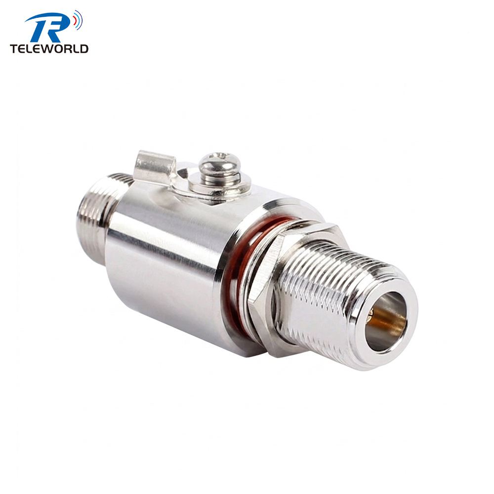 N-Type Female to Female Bulkhead Surge Protector DC-6GHz 200W High-Power Lightning Arrester,N-Type Female to Female Bulkhead Surge Protector DC-6GHz 200W High-Power Lightning Arrester,Professional Manufacturer on Attenuators&Terminations,RF Connector&Adapter,cable Assemblies and other Microwave components