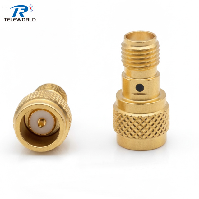 Gold SMA Quick Disconnect Adapter | Male to Female | Up to 26.5 GHz,Golden SMA Quick Disconnect Test push-pull Adapter male to female 18GHz 26.5GHz 50ohm,Professional Manufacturer on Attenuators&Terminations,RF Connector&Adapter,cable Assemblies and other Microwave components