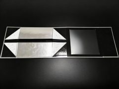 FSC Silver Magnetic Folding Box, custom folding box/folding gift box,FSC Certified Silver Folding Box Magnetic for Luxury Gift Packaging