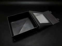 Black Magnetic Rigid Folding Box, custom folding box/folding gift box,Black Rigid Folding Box Magnetic for Luxury Gift Apparel Packaging