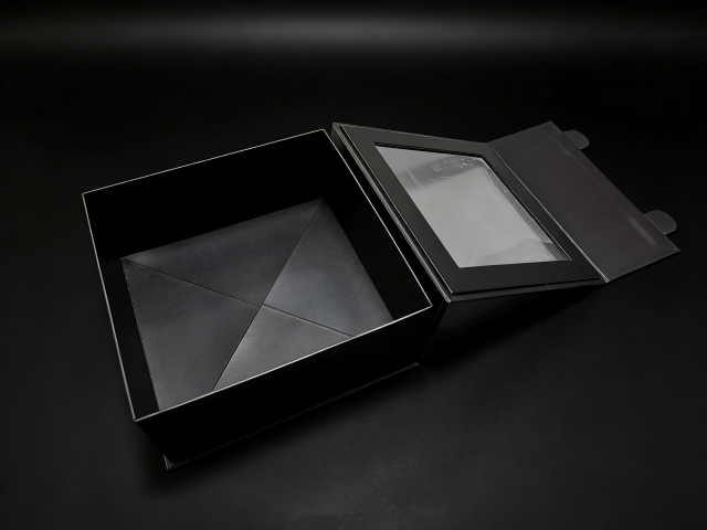 Black Magnetic Rigid Folding Box, custom folding box/folding gift box,Black Rigid Folding Box Magnetic for Luxury Gift Apparel Packaging