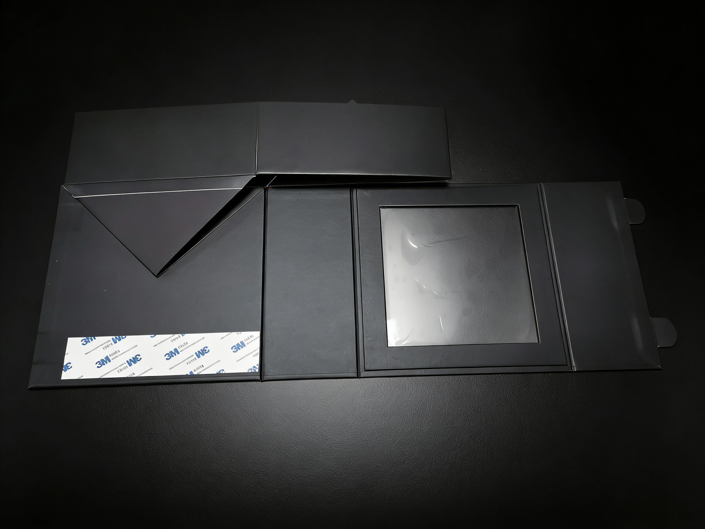 Black Magnetic Rigid Folding Box, custom folding box/folding gift box,Black Rigid Folding Box Magnetic for Luxury Gift Apparel Packaging