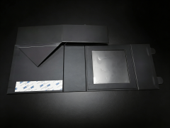 Black Magnetic Rigid Folding Box, custom folding box/folding gift box,Black Rigid Folding Box Magnetic for Luxury Gift Apparel Packaging