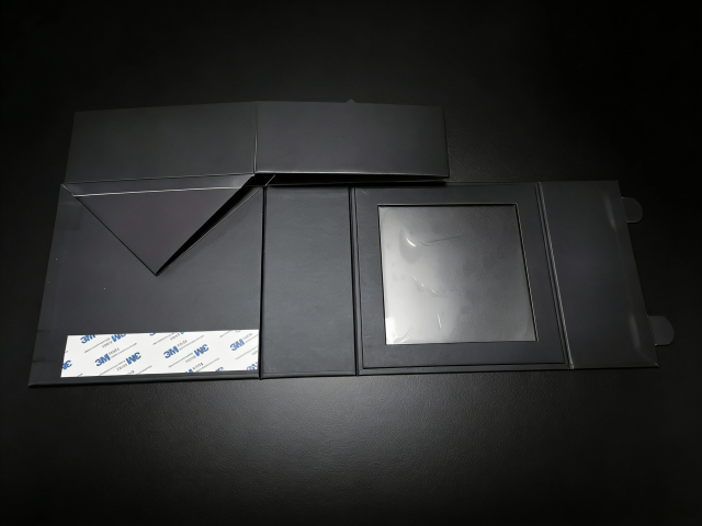 Black Magnetic Rigid Folding Box, custom folding box/folding gift box,Black Rigid Folding Box Magnetic for Luxury Gift Apparel Packaging