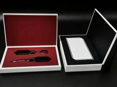 Soft Touch Paper Gift Box Small Gift Box,Red/Blue Clamshell Gift Box With EVA For Key & Daily Gifting