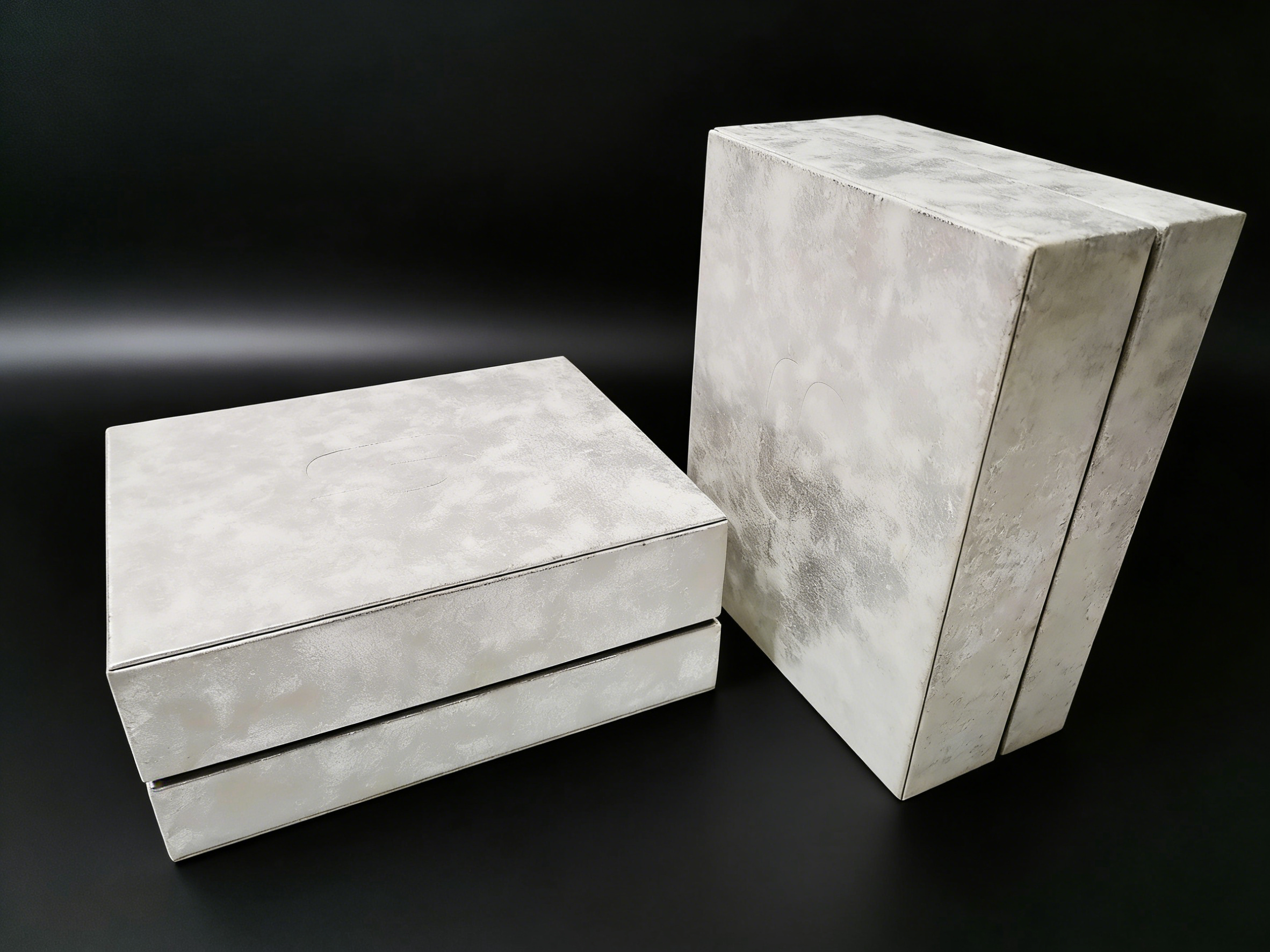 Gray White Leather Gift Box Big Gift Box,Gray White Double Door Gift Box With Velvet For Key & Luxury Gifting
