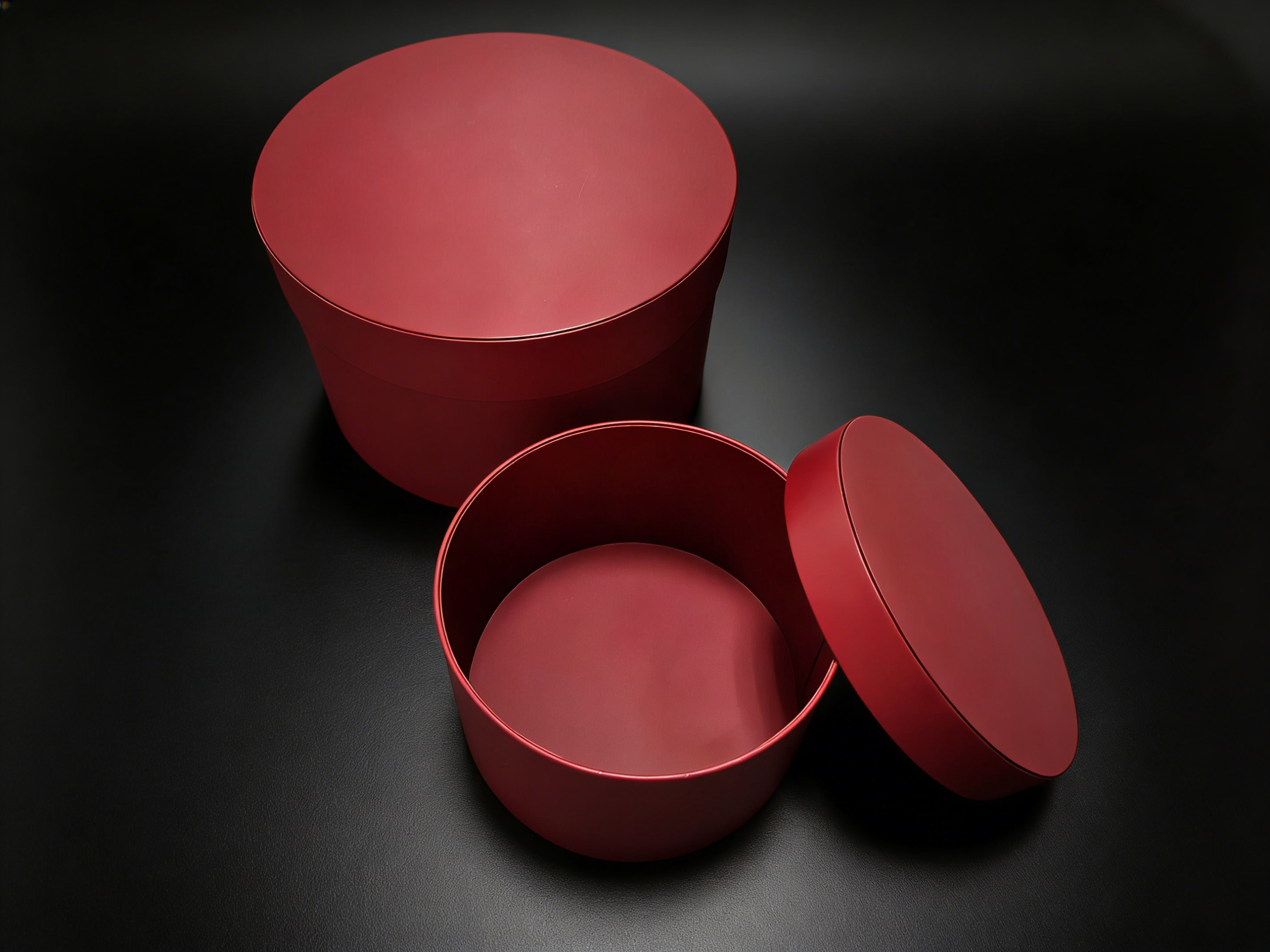 CMYK Red Circular Gift Box Small & Big Sizes