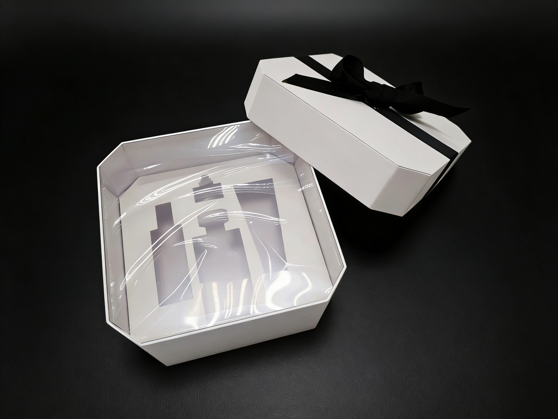 Square Bow Gift Box Luxury Gift Box,FSC Coated Paper Square Bow Gift Box Top & Lid CMYK Printing Bulk