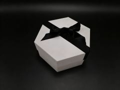 Hexagonal Bow Gift Box Custom Gift Box,Custom Hexagonal Bow Gift Box Top & Lid CMYK Printing Bulk Packaging