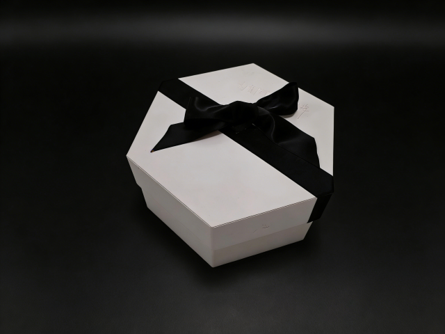 Hexagonal Bow Gift Box Custom Gift Box,Custom Hexagonal Bow Gift Box Top & Lid CMYK Printing Bulk Packaging