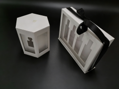 Geometric Bow Gift Box Square Hexagon Gift Box,Popular Square Hexagon Bow Gift Box Top & Lid Custom CMYK Printing