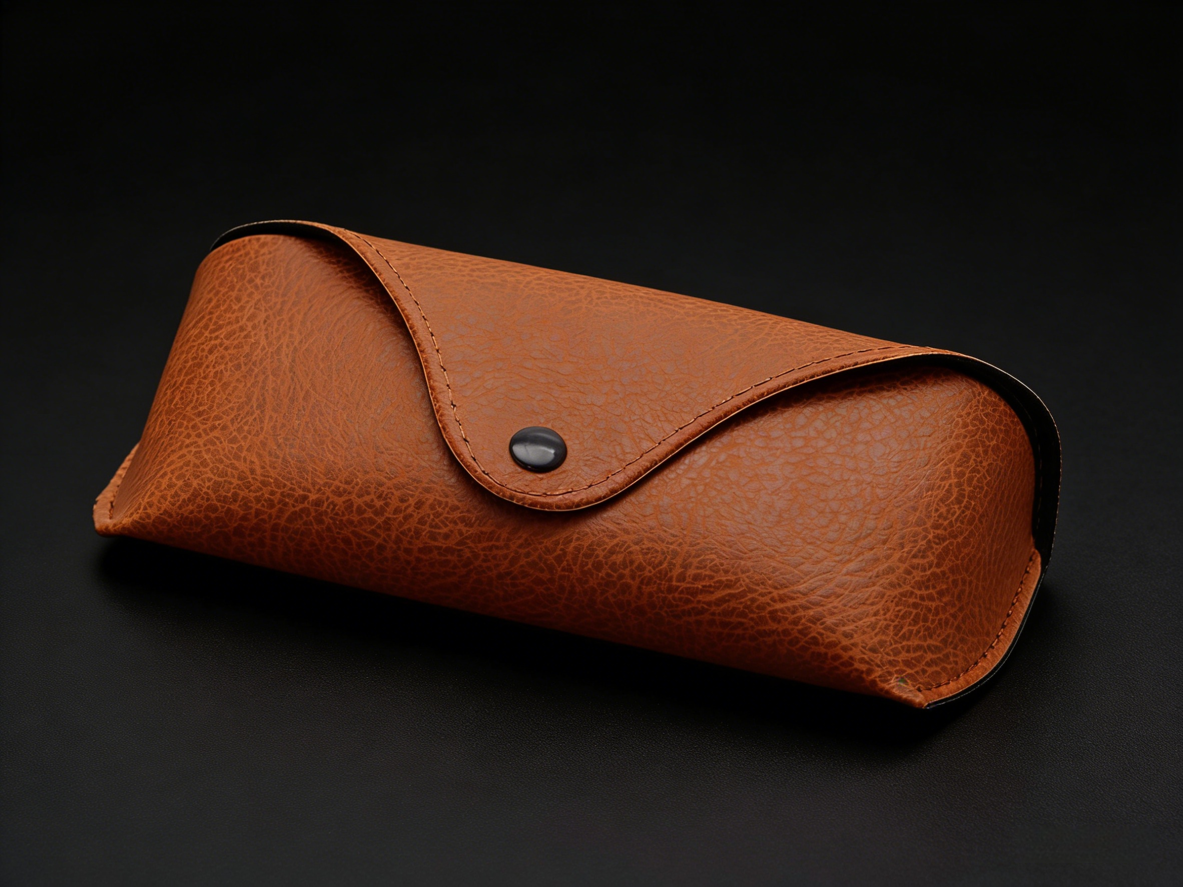 Classic Buckle Brown PU Leather Sunglasses Case - Custom Logo,Classic Brown PU Leather Sunglasses Case
