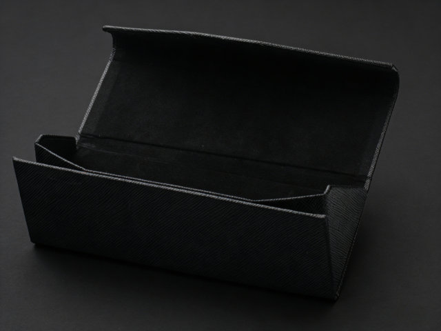 Custom Logo Foldable Triangle Sunglasses Case - PU Leather,Foldable Triangle Sunglasses Case - Custom Logo
