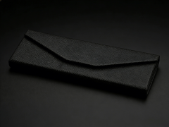 Custom Logo Foldable Triangle Sunglasses Case - PU Leather,Foldable Triangle Sunglasses Case - Custom Logo