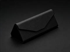 Custom Logo Foldable Triangle Sunglasses Case - PU Leather,Foldable Triangle Sunglasses Case - Custom Logo