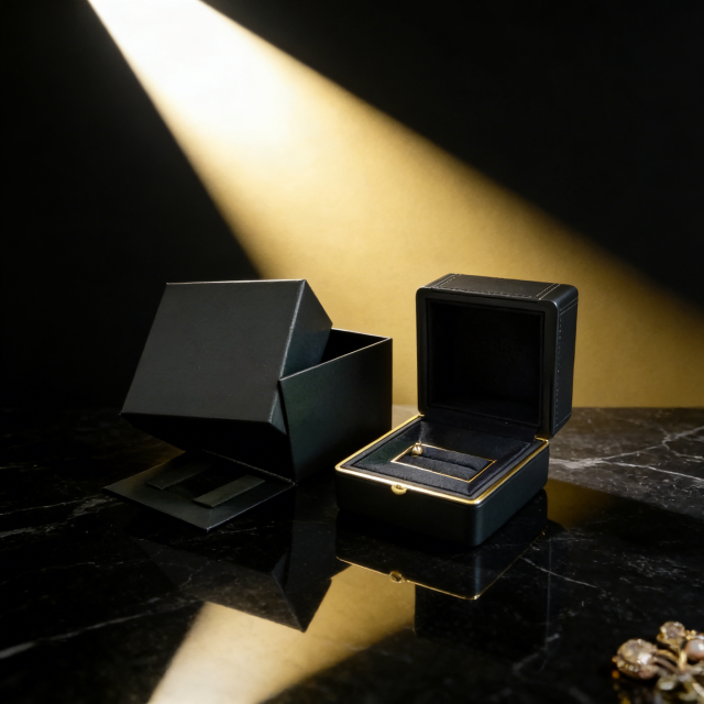 Elegant Plastic jewelry box - personalized jewelry box,Black Plastic jewelry box - Storage-efficient custom jewelry box for B2B Bulk Purchase