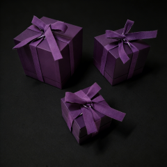 FSC Colorful Paper Earring Box with Velvet Pouch, Magnetic Closure & Ribbon,FSC Colorful Paper Earring Box with Velvet Pouch, Magnetic Closure & Ribbon
