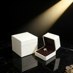 Elegant Plastic jewelry box - personalized jewelry box,Beige Plastic jewelry box - Dust-proof jewelry gift box for B2B Bulk Purchase