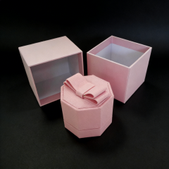 Elegant Pink cloth jewelry box - personalized jewelry box,Pink Plastic jewelry box - Dust-proof jewelry gift box for B2B Bulk Purchase