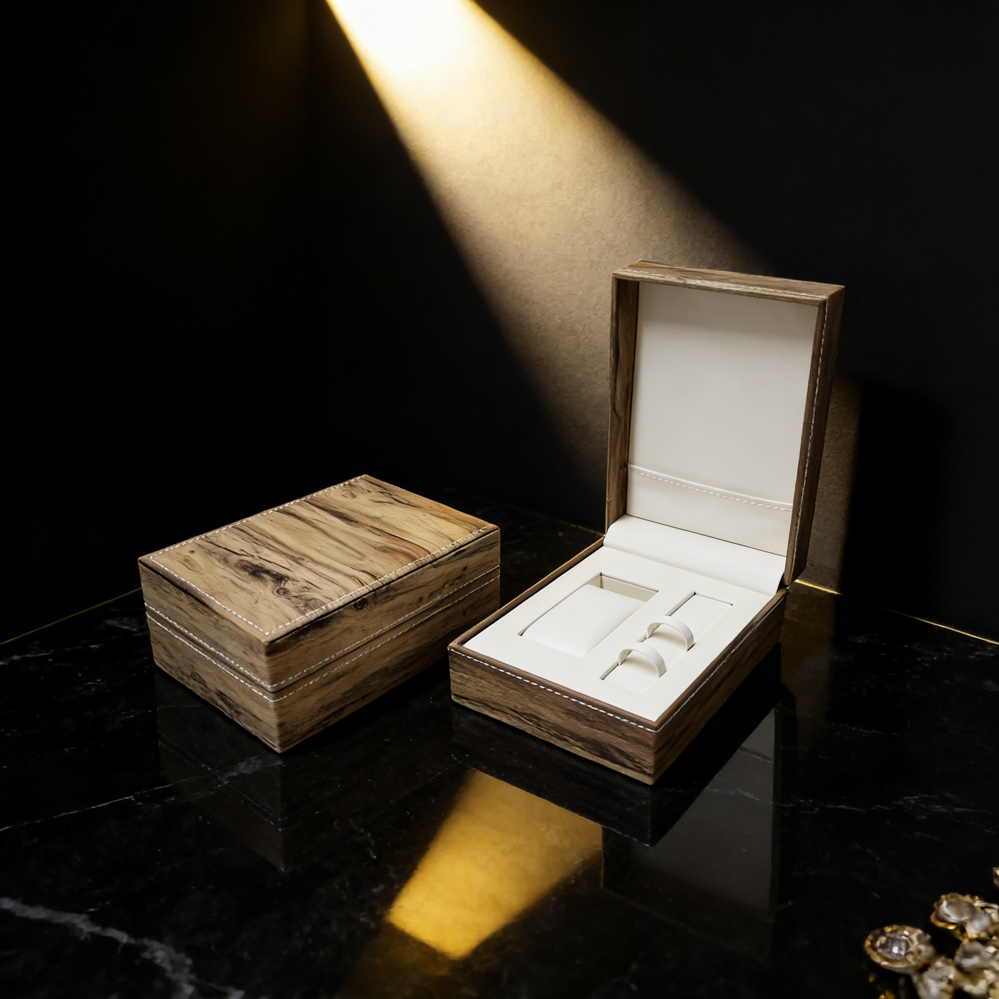 Multi-Functional Woodgrained Paper watch box, custom watch box, watch gift box,Multi-Functional Woodgrained Paper watch box - Protective Display for watch box
