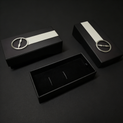 2-Piece Watch Box with Leather Strap & Steel Ring,2-Piece Watch Box with Leather Strap and Steel Ring