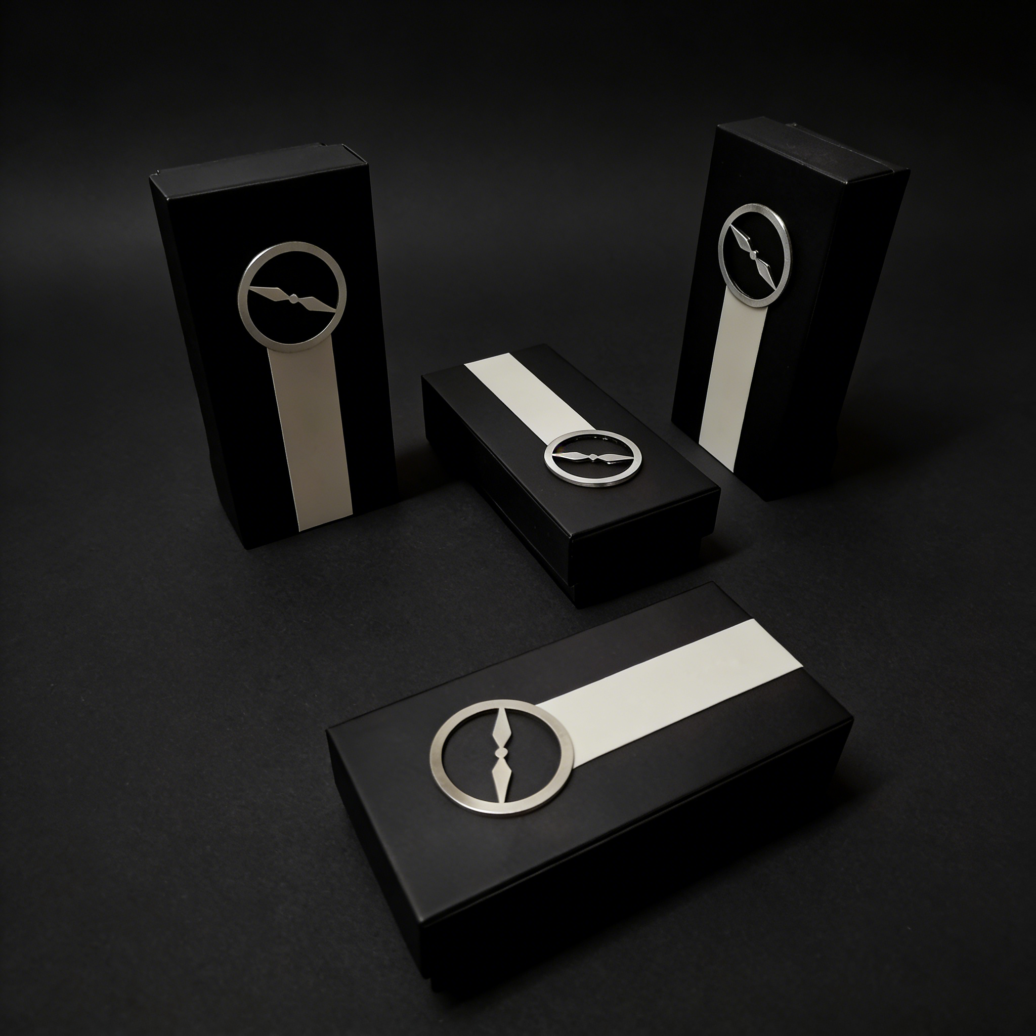 2-Piece Watch Box with Leather Strap & Steel Ring,2-Piece Watch Box with Leather Strap and Steel Ring