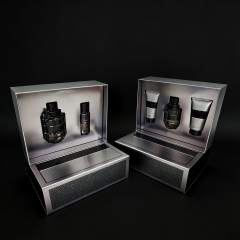 FSC Luxury Silver Paper Sliding Drawer Box for Perfume - High Quality Printing,FSC Luxury Silver Paper Sliding Drawer Perfume Box Printing