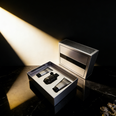 FSC Luxury Silver Paper Sliding Drawer Box for Perfume - High Quality Printing,FSC Luxury Silver Paper Sliding Drawer Perfume Box Printing