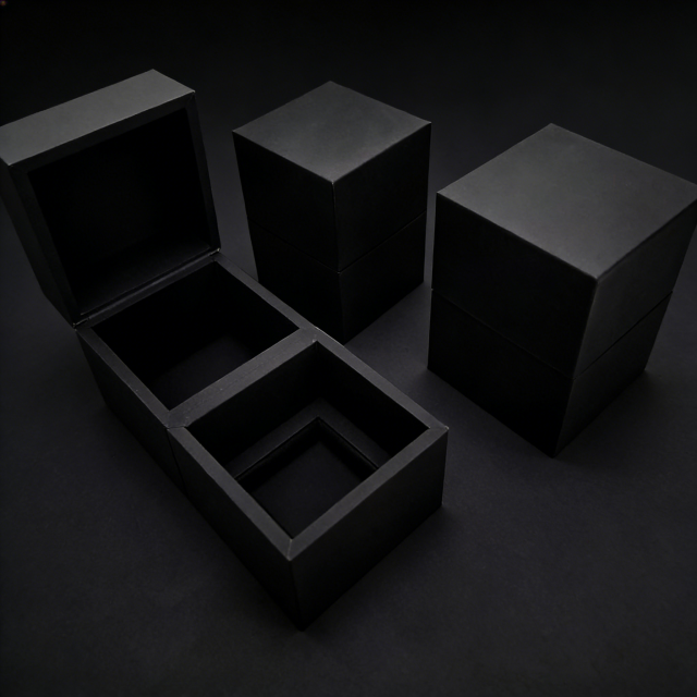 FSC Black Soft Touch Paper Clamshell Box for Perfume with EVA Lining - Custom Glossy Finish,FSC Black Soft Touch Paper Clamshell Perfume Box with EVA Lining