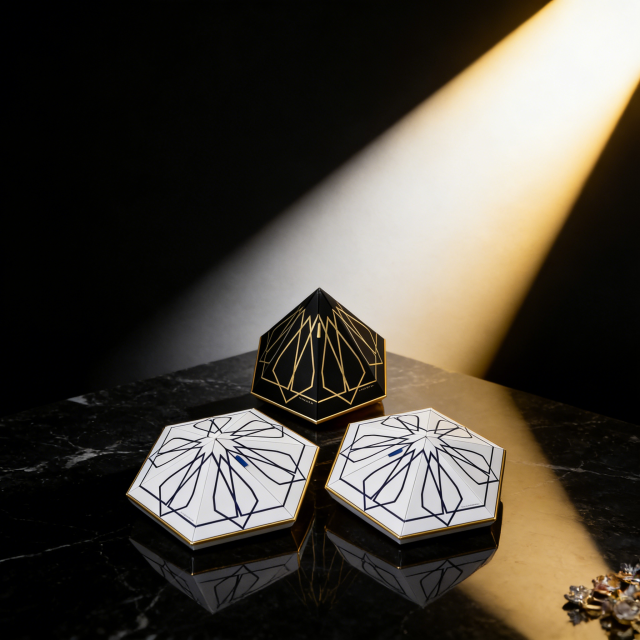 Boîte à parfum spéciale en forme de diamant hexagonal,Boîte à parfum hexagonale en forme de diamant, design spécial, personnalisable chez KA MEI