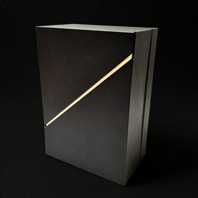Double-Door Black Texture Paper,Cardboard Wine Box, custom wine box,Double-Door Black Texture Paper, Cardboard Wine Box - Durable Protectiv for Wine Packaging