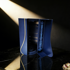 Double-Door Blue Special Texture Paper,Cardboard Wine Box, custom wine box,Double-Door Blue Special Texture Paper, Ca Wine Box - Durabl