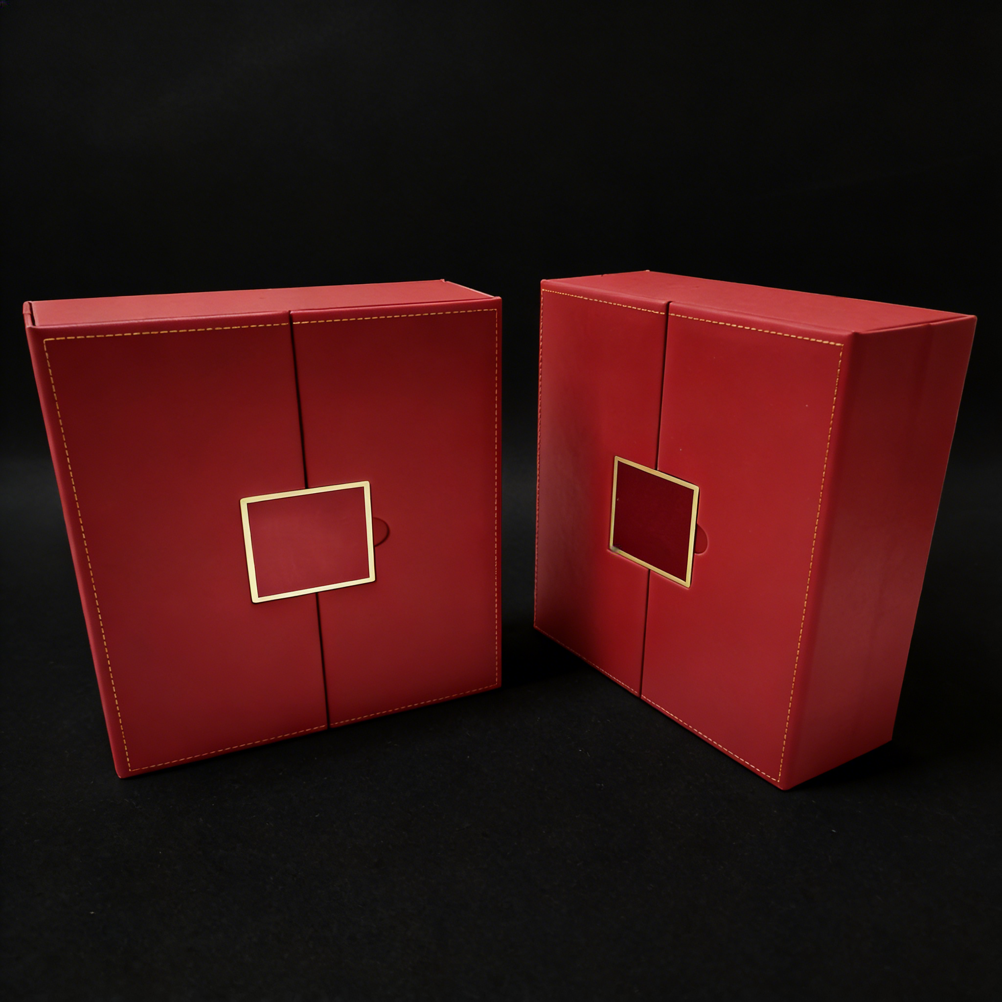 Luxury Red Pu Leather,Cardboard Wine Box, custom wine box, wine gift box,Luxury Red Pu Leather, Cardboard Wine Box - Durable Protectiv for Wine Packaging