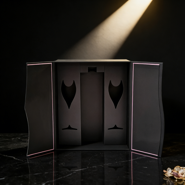 Double-Door Soft Touch Paper,Cardboard Wine Box, custom wine box, wine gift box,Double-Door Soft Touch Paper, Cardboard Wine Box - Durable Protectiv for Wine Packaging